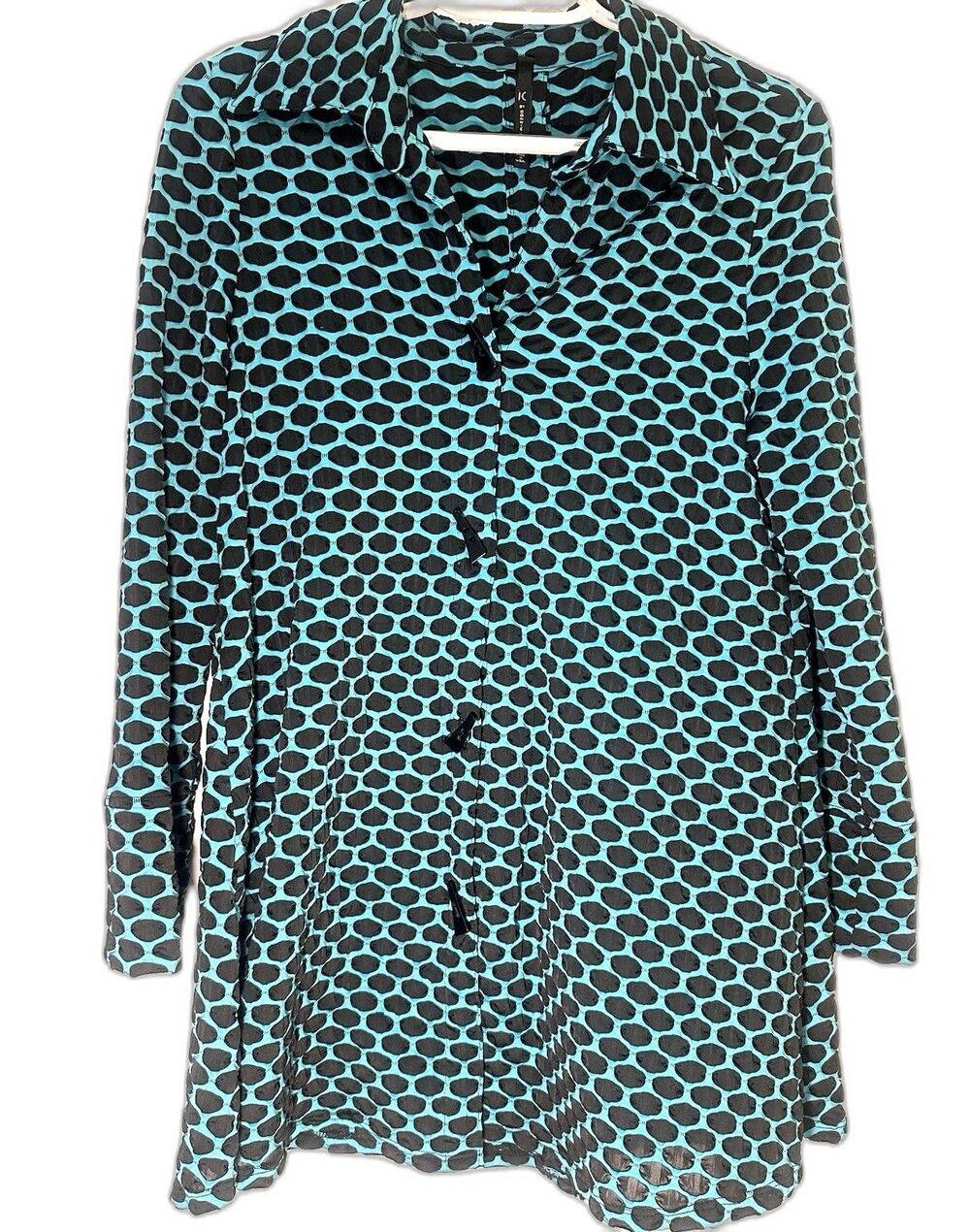 IC by Connie K Sheer Tunic Blouse – Made in USA – Size S Artwear Y2K Lagenlook